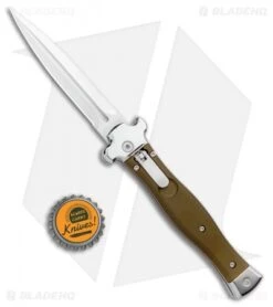 AGA Campolin Zero Dagger Leverlock Automatic Knife Green Aluminum (3.75" Satin) 9 AGA Campolin Zero Dagger Leverlock Automatic Knife Green Aluminum (3.75" Satin) -Aga Campolin AGA Campolin Zero Dagger LL Auto Green Alum Satin AGA01ALOD LD BHQ 99415 jr bottlecap