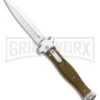 AGA Campolin Zero Green Aluminum Leverlock Automatic Knife - Dagger Satin Plain 1 AGA Campolin Zero Green Aluminum Leverlock Automatic Knife - Dagger Satin Plain -Aga Campolin AGA Campolin Zero Dagger LL Auto Green Alum Satin AGA01ALOD LD BHQ 99415 jr large