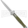 AGA Campolin Zero+ Green G-10 Leverlock Automatic Knife - Dagger Satin M390 -Aga Campolin AGA Campolin Zero Dagger LL Auto Green G 10 Satin BHQ 134844 jr large