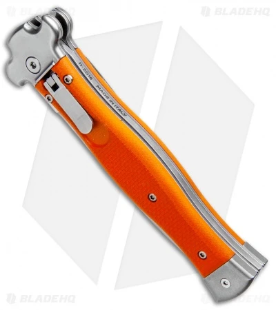 AGA Campolin Zero Dagger Leverlock Automatic Knife Orange G-10 (3.75" Satin) 4 AGA Campolin Zero Dagger Leverlock Automatic Knife Orange G-10 (3.75" Satin) - Image 2
