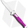 AGA Campolin Zero Italian Leverlock Automatic Knife Violet G-10 (3.75" Tumbled) -Aga Campolin AGA Campolin Zero Dagger Leverlock Automatic Knife Black G 10 3.75in Satin AGA01N SD BHQ 74035 LS 2