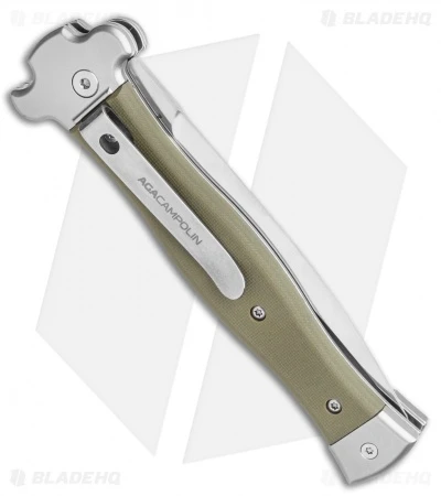 AGA Campolin Zero Dagger Leverlock Auto Knife G-10 Green (3.75" Satin) 5 AGA Campolin Zero Dagger Leverlock Auto Knife G-10 Green (3.75" Satin) - Image 3