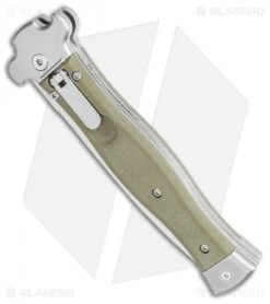 AGA Campolin Zero Dagger Leverlock Auto Knife G-10 Green (3.75" Satin) 7 AGA Campolin Zero Dagger Leverlock Auto Knife G-10 Green (3.75" Satin) -Aga Campolin AGA Campolin Zero Dagger Leverlock Automatic Knife G10 Grn Coated 3.75 Polish BHQ 115850 LS Spine