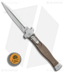 AGA Campolin Zero Dagger Leverlock Automatic Knife Brown G-10 (3.75" Satin) 9 AGA Campolin Zero Dagger Leverlock Automatic Knife Brown G-10 (3.75" Satin) -Aga Campolin AGA Campolin Zero Dagger leverlock brown G10 satin BHQ 74942 er bottlecap