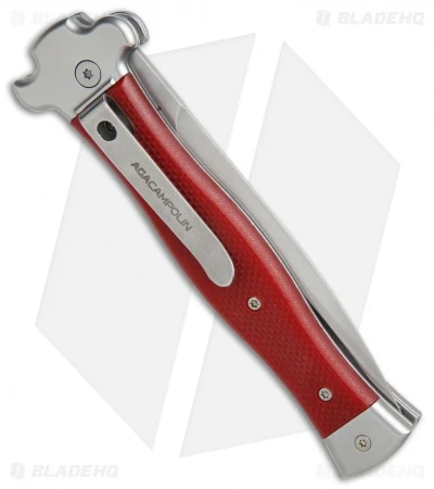 AGA Campolin Zero Dagger Leverlock Automatic Knife Red G-10 (3.75" Stonewash) 4 AGA Campolin Zero Dagger Leverlock Automatic Knife Red G-10 (3.75" Stonewash) - Image 2