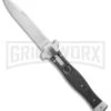 AGA Campolin Zero Black G-10 Leverlock Automatic Knife - Bayonet Satin Plain -Aga Campolin AGA Campolin Zero G 10 Black AGA01N SB BP 20043 jr large