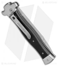 AGA Campolin Zero Italian Leverlock Automatic Knife Black G-10 (3.75" SW) -Aga Campolin AGA Campolin Zero Italian LL Black G 10 Satin AGA01N SWB BHQ 74949 jr side