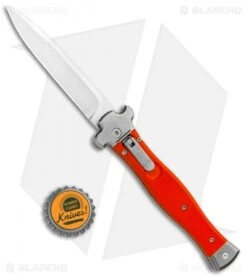 AGA Campolin Zero Leverlock Automatic Knife Orange G-10 (3.75" Satin) -Aga Campolin AGA Campolin Zero Orange G 10 LL Bayo Satin GX 19715 jr bottlecap