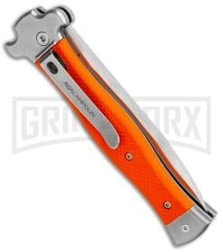 AGA Campolin Zero Orange G-10 Leverlock Automatic Knife - Bayo Satin Plain 8 AGA Campolin Zero Orange G-10 Leverlock Automatic Knife - Bayo Satin Plain -Aga Campolin AGA Campolin Zero Orange G 10 LL Bayo Satin GX 19715 jr side large