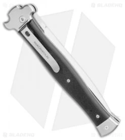 AGA Campolin Zero+ Italian Leverlock Automatic Knife Black G-10 (4.5"STN Dagger) 8 AGA Campolin Zero+ Italian Leverlock Automatic Knife Black G-10 (4.5"STN Dagger) -Aga Campolin AGA Campolin Zero Plus Italian LL Auto Black G 10 Dagger BHQ 110616 jr side