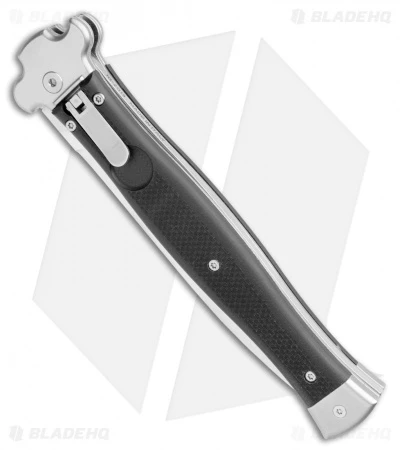 AGA Campolin Zero+ Italian Leverlock Automatic Knife Black G-10 (4.5"STN Dagger) 4 AGA Campolin Zero+ Italian Leverlock Automatic Knife Black G-10 (4.5"STN Dagger) - Image 2