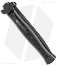AGA Campolin Zero+ Italian Leverlock Automatic Knife Black G-10 (4.5"Blk Dagger) -Aga Campolin AGA Campolin Zero Plus Italian LL Black G 10 Black Dagger BHQ 110302 jr side