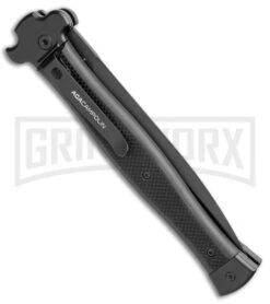 AGA Campolin Zero+ Italian Leverlock Automatic Knife Black G-10 (4.5"Blk Dagger) 7 AGA Campolin Zero+ Italian Leverlock Automatic Knife Black G-10 (4.5"Blk Dagger) -Aga Campolin AGA Campolin Zero Plus Italian LL Black G 10 Black Dagger BHQ 110302 jr side large