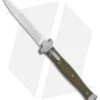 AGA Campolin Zero Bayonet Leverlock Automatic Green G-10 (4.5" Satin) -Aga Campolin AGA Campolin Zero Reverse Tanto LL Auto Green G 10 Satin BHQ 134843 jr