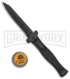 AGA Campolin Zero SWAT G-10 Leverlock Automatic Knife - Reverse Tanto Black -Aga Campolin AGA Campolin Zero Reverse Tanto LL SWAT G 10 Black BHQ 117007 jr bottlecap large