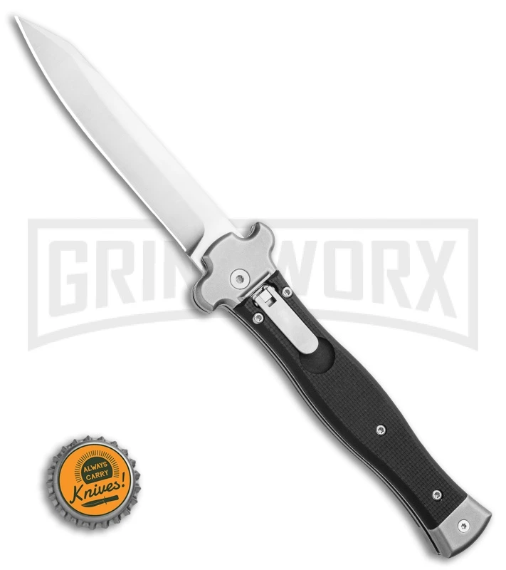 AGA Campolin Zero Textured Black G10 Leverlock Auto Knife - Reverse Tanto Plain 6 AGA Campolin Zero Textured Black G10 Leverlock Auto Knife - Reverse Tanto Plain - Image 4