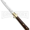 AGA Campolin 11" Frosolone Cocobolo/Brass Stiletto Automatic Knife - Bayonet -Aga Campolin AGA Frosolone Cocobolo Brass 11in Bayo BP 29293 jr large