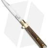 AGA Campolin 11" Frosolone Bayonet Stiletto Auto Knife Stag/Brass (5" Satin) -Aga Campolin AGA Frosolone Stag Brass 11in Bayo BP 29297 jr