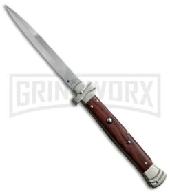 Aga Campolin 22 A.G.A. Campolin 11" Maltese Cross Stiletto Cocobolo Automatic Knife - Bayonet