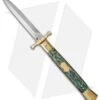 AGA Campolin 13" Bat Swinguard Automatic Brass/Abalone (5.75" Satin Dagger) -Aga Campolin aga 13in swing bat abalone dagger br cm