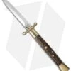 AGA Campolin 13" Swinguard Automatic Knife Brass/Stag Horn (5.75" Satin Dagger) -Aga Campolin aga 13in swing brass stag dagger cm