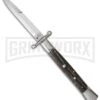 AGA Campolin 13" Stiletto Swinguard Stag Auto Knife - Bayonet -Aga Campolin aga 13in swing stag bayo cm large