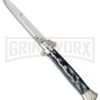 A.G.A. Campolin 15" Italian Stiletto Sim Horn Ring Pull Automatic Knife - Bayo