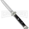 A.G.A. Campolin 9" Maltese Cross Stiletto Ebony Wood Automatic Knife - Dagger -Aga Campolin aga 9in maltese ebony dagger cm large