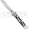 AGA Campolin 9" Maltese Cross Stiletto Sim Horn Automatic Knife - Bayonet 1 AGA Campolin 9" Maltese Cross Stiletto Sim Horn Automatic Knife - Bayonet -Aga Campolin aga 9in maltese sim horn bayo cm large