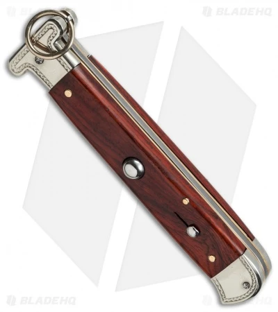 AGA Campolin 9" Francese Ring Pull Automatic Knife Cocobolo (3.7" Satin Flat) 5 AGA Campolin 9" Francese Ring Pull Automatic Knife Cocobolo (3.7" Satin Flat) - Image 3