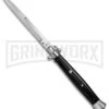 A.G.A. Campolin 18" Italian Stiletto Black Ring Pull Automatic Knife - Bayonet -Aga Campolin aga champolin 18in stiletto black bayo BP 18399 er large