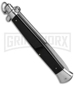 A.G.A. Campolin 18" Italian Stiletto Black Ring Pull Automatic Knife - Bayonet 7 A.G.A. Campolin 18" Italian Stiletto Black Ring Pull Automatic Knife - Bayonet -Aga Campolin aga champolin 18in stiletto black bayo BP 18399 er side large