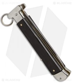 AGA Campolin 9" Francese Ring Pull Automatic Ebony Wood (3.7" Satin Flat) -Aga Campolin aga francese ring ebony side