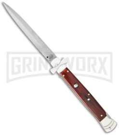 Aga Campolin 24 A.G.A. Campolin 11" Maltese Cross Stiletto Cocobolo Automatic Knife - Dagger