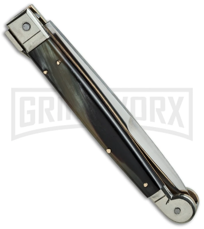 A.G.A. Campolin 9" Sicilian Brazilian Horn Picklock Automatic Knife - Bayonet 4 A.G.A. Campolin 9" Sicilian Brazilian Horn Picklock Automatic Knife - Bayonet - Image 2