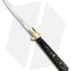 AGA Campolin 11" Frosolone Pick Lock Stiletto Automatic Knife Brass -Aga Campolin aga stiletto brass brazilian horn
